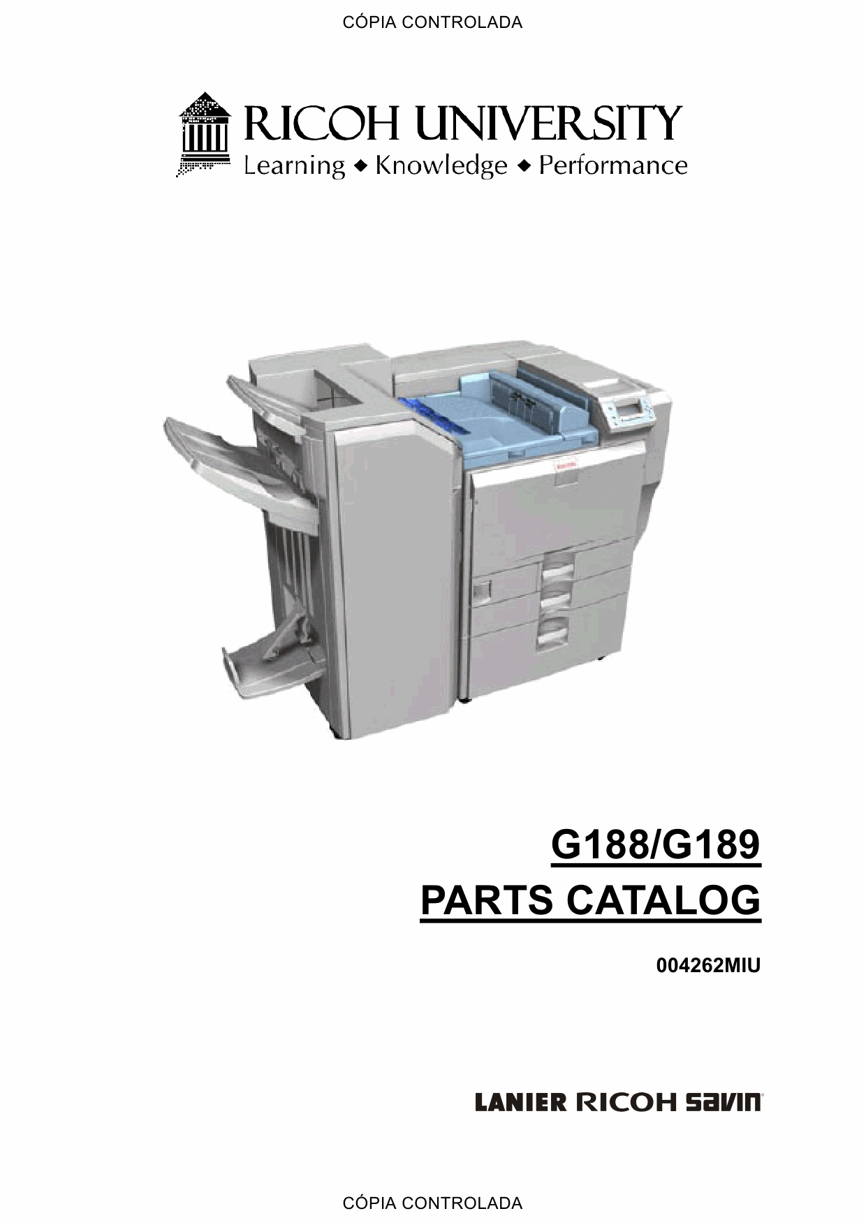 RICOH Aficio SP-C820DN C821DN G188 G189 Parts Catalog-1